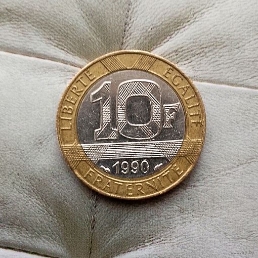 10 франков 1990 года Франция. Пятая Республика.