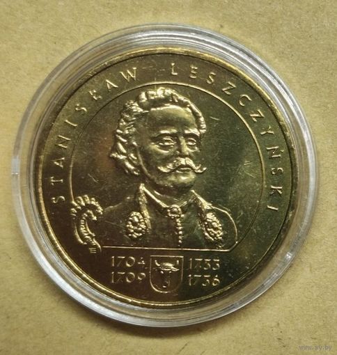 Польша 2 злотых 2003 Станислав Лещинский UNC (распродажа коллекции).