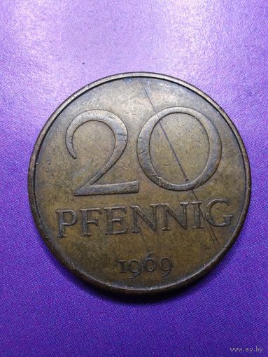 Германия ГДР 20 пфеннингов 1969 А