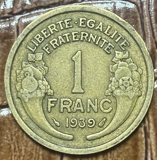Монета 1 франк. Марианна. 1939 год, Франция.