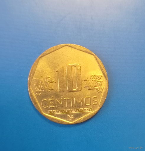 Перу 10 сентимос 2007 год состояние