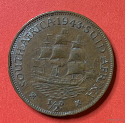 ЮАР 1/2 цента 1943г.