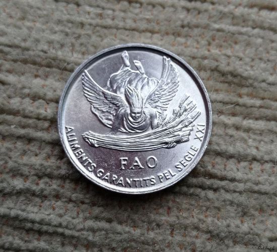 Werty71 Андорра 1 сантим 1999 ФАО Блеск