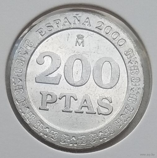 Испания 200 песет 2000 г. В холдере