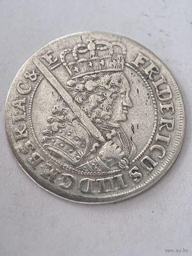 ОРТ. 18 грошей 1699 г. Пруссия....