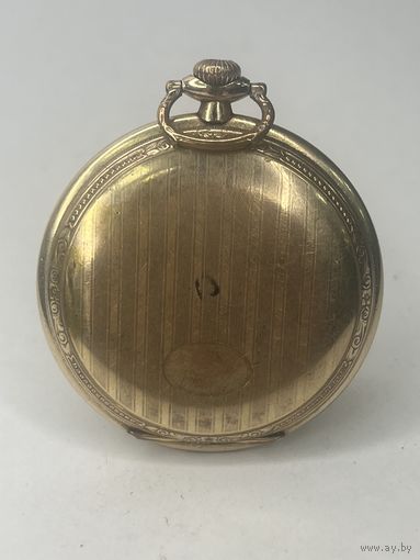 Карманные часы Омега покрытие золотом 20микрон