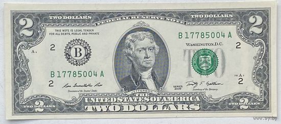 США 2 доллара 2009 г.