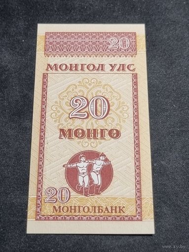Монголия 20 мунгу 1993 UNC