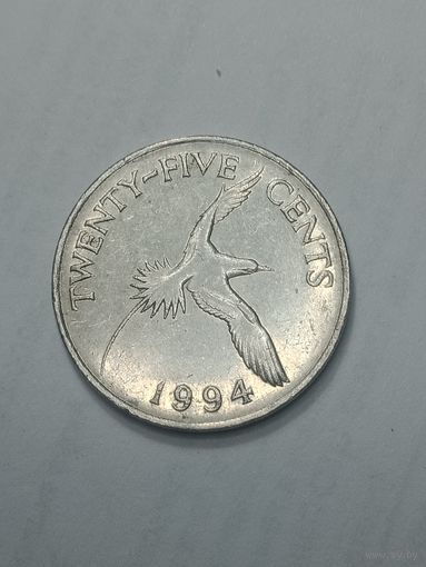 Бермудские острова 25 центов 1994 года .