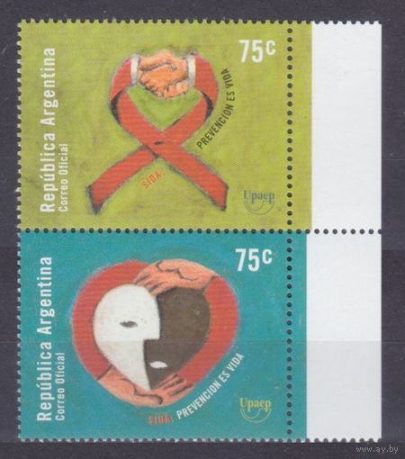 2000 Аргентина 2578-2579Paar Медицина – борьба со СПИДом 6,00 евро