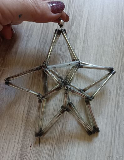 Елочные игрушки, стекло, стеклярус