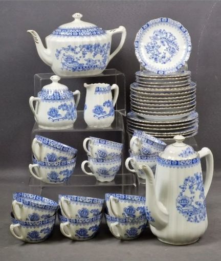 Винтажный сервиз Голубой китай
