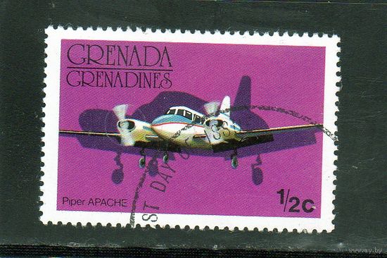 Гренада и Гренадины. Ми-186. Авиация.Самолет Апачи.1976.