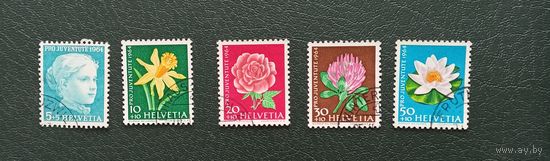 Швейцария 1964 Pro Juventute флора полная серия