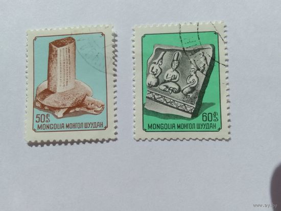 Марки   Археология Монголия 1976      2 шт. -  1,00 руб.