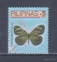 [975] Филиппины 2006. Фауна.Бабочка.5п. Гашеная марка.