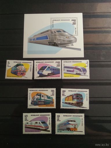 Мадагаскар 1993 г. Железная дорога.