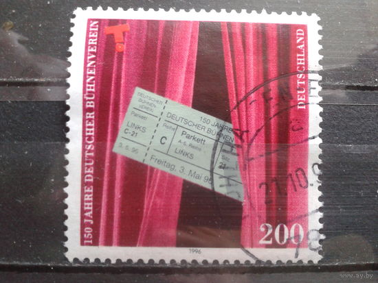 Германия 1996 билет в театр Михель-1,5 евро гаш.