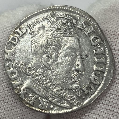 Трояк, 3 гроша 1597 г., Вильно, Сигизмунд III. Прекрасная и редкая монета в состоянии!