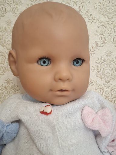 Большая Кукла Zapf Creation, 80-е годы, Германия.  Клеймо.  Моргает! Высота около 60 см