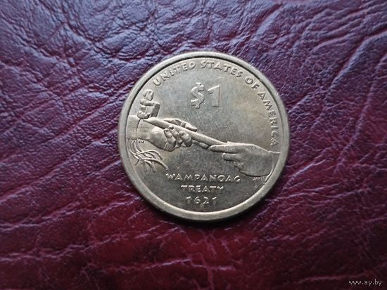 1 доллар США 2011 г. Договор с вампоноагами.