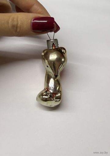 Ёлочная игрушка лиса СССР