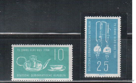 ГДР-1959,(Мих.713-714)  **  , Стеклодувный завод  (полная серия)