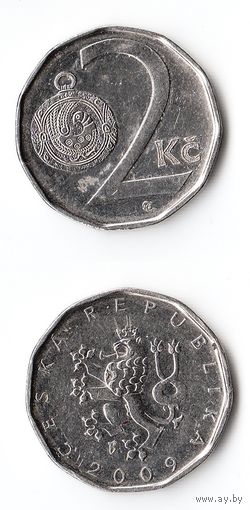 2 кроны Чехия 2009 года