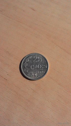 Люксембург, 25 сантимов 1970.