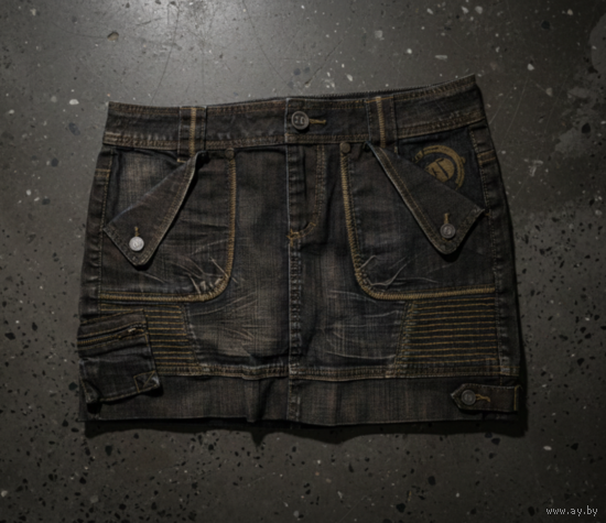 Винтажная джинсовая мини юбка IL Dolce, Италия, размер М