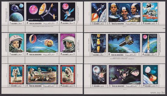 1970 Рас-эль-Хайма 434-451strip(6) Исследование космоса 48,00 евро