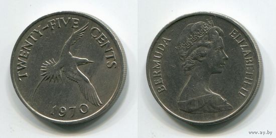 Бермудские острова. 25 центов (1970)