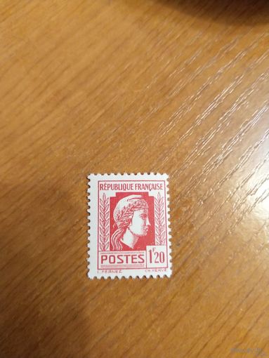 1944-45 Французская колония Алжир Французский Комитет Национального Освобождения Марианна искусство чистая клей MNH (4-1)