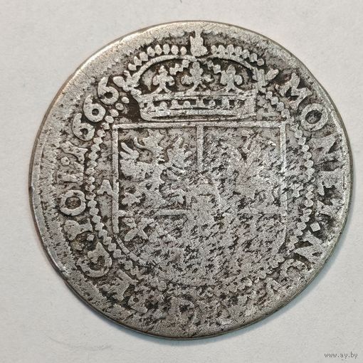 30 грошей Речь Посполитая 1666 г.  С рубля