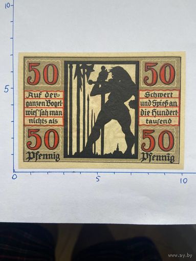 Нодгельд 50 пфеннигов Наумбург. Веймарская республика - 0202