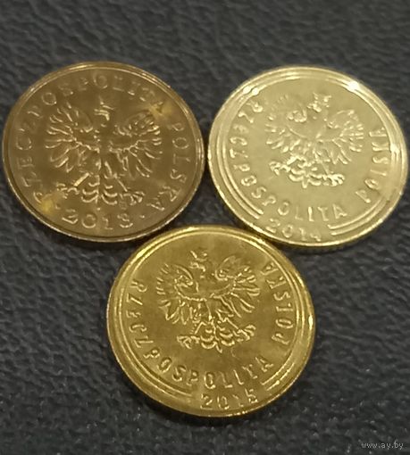 1 грош - 3 шт. 2013,14,15. Цена за все.