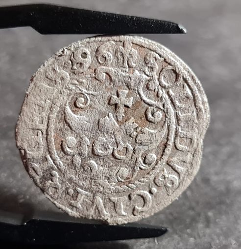 Солид 1596 года Сигизмунд III Рига Ливония, РЕДКИЙ!