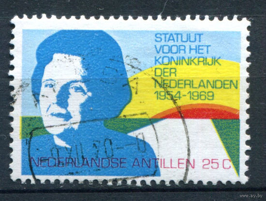 Нидерландские Антильские острова - 1969г. - королева Юлиана - 1 марка - полная серия, гашёная [Mi 214]. #3-WB-81-A-1