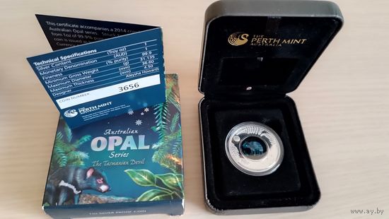Perth Mint Серебро 999 (Австралия) "Тасманийский дьявол" (2014)