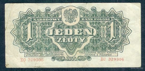 Польша 1 злотый 1944 год.
