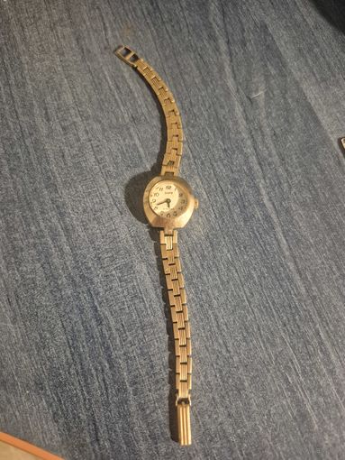 Часы заря позолоченые в ремонт. Позолота au1, браслет позолота