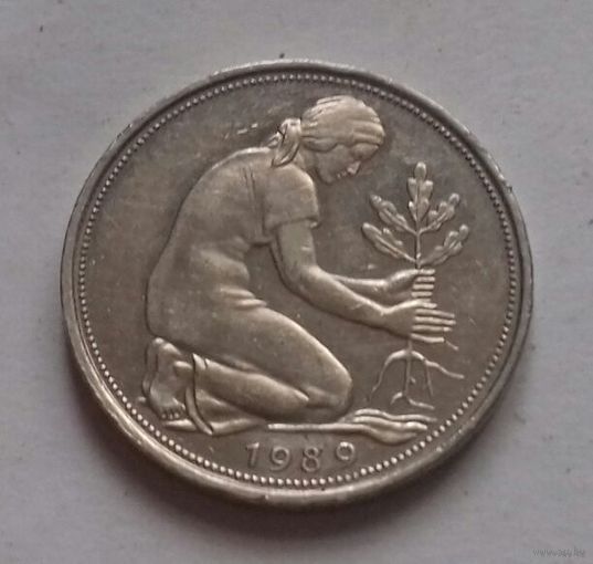 50 пфеннигов, Германия 1989 D
