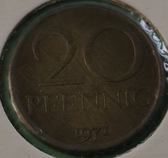 Германия - ГДР 20 пфеннигов, 1971