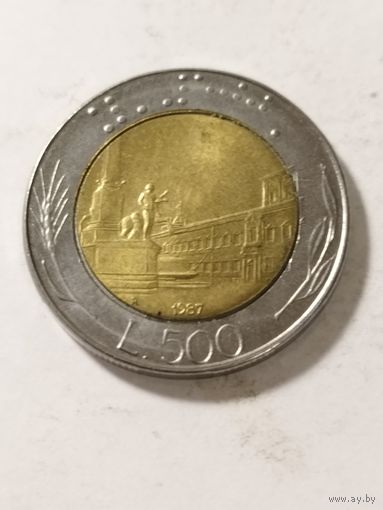 Италия 500 лир 1987