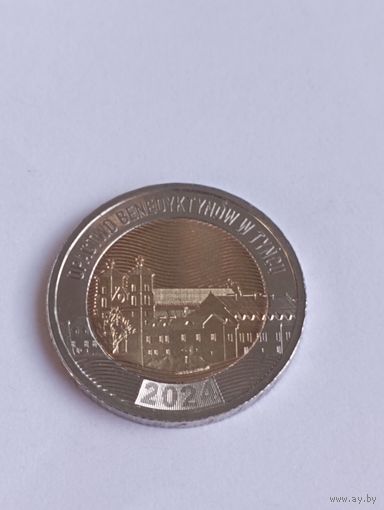 ПОЛЬША 5 злотых 2024 год( биметалл)