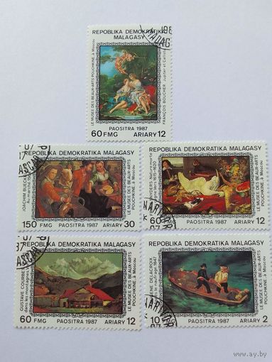 Марки  Живопись   Мадагаскар   1987     5 шт. -  4,00 руб.