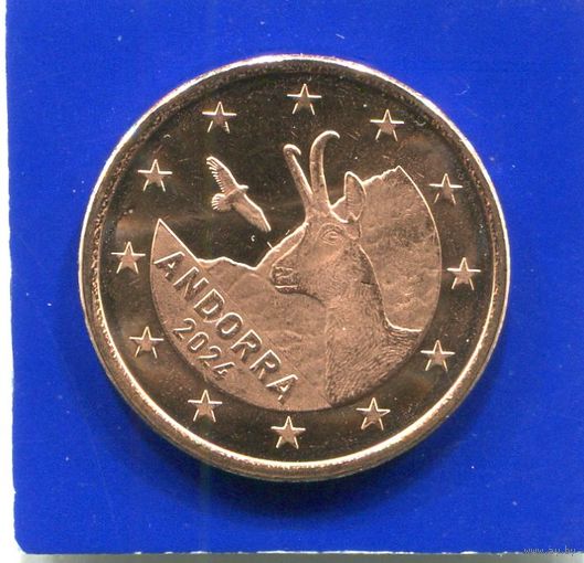 Андорра 5 евроцентов 2024 UNC