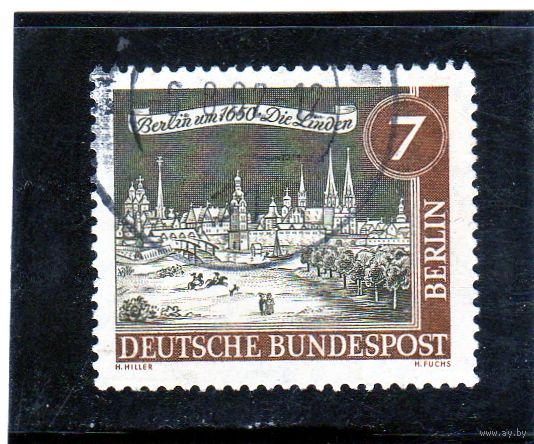 Западный Берлин.Ми-218. Die Linden (приблизительно 1650). Серия: Старый Берлин. 1962.