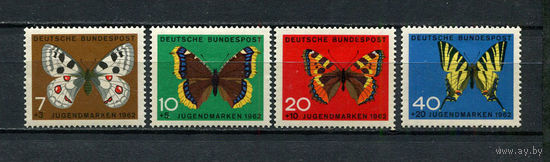 ФРГ - 1962 - Бабочки - [Mi. 376-379] - полная серия - 4 марки. MNH.  (Лот 97Gs)-T41P21