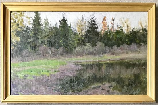 Азгур Г.Г "Следы осени",1959 г. Х/М. р.41х67 см